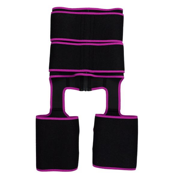 Neoprene 3 In 1 Waist And Thigh Trimmer Booty Sculptor Pink Three Thigh Belts