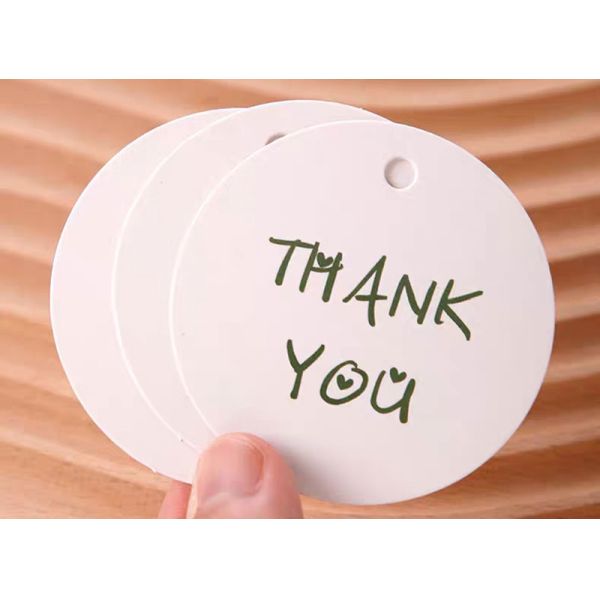 Embossing Handmade UV Thank You Clothing Tag Label For You Gift Box