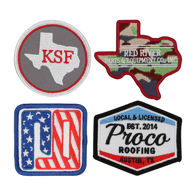Custom Personalized Embroidery Patches Heat Press Iron On Embroidered Patches For Clothing Hats
