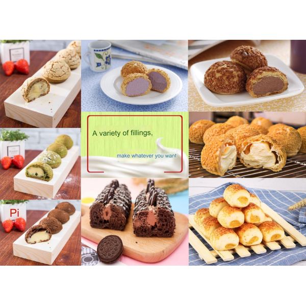 Stainless Steel 201 Cream Filling Machine for Cake 12L Capacity Puff Injection Machine