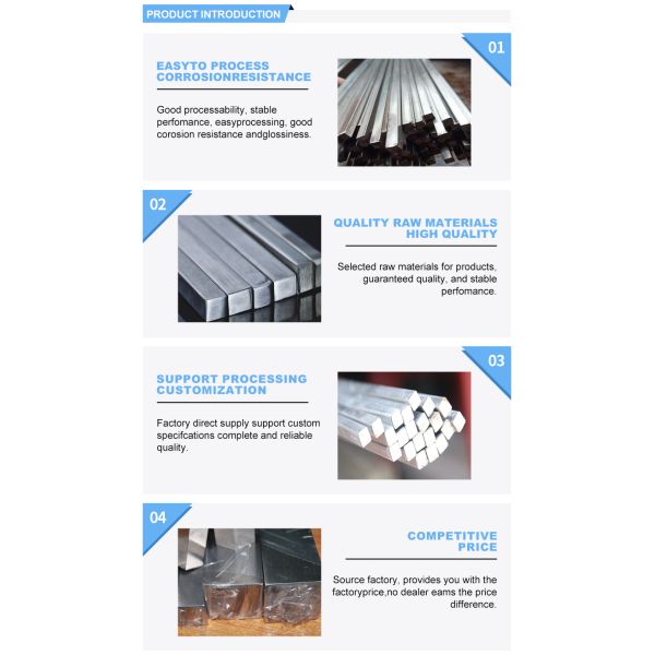 200 300 400 Series Stainless Steel Square Bar Top Choice for Construction and Building Industry Professionals