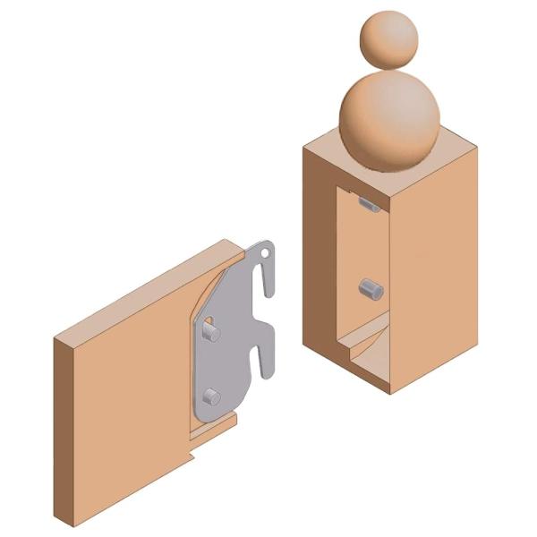 Modern Simple 40mm Width Heavy Duty Furniture Connector Bed Frame Corner Bracket
