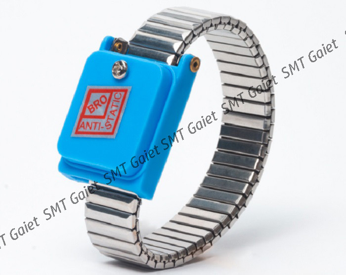 Wristband ESD металла нержавеющей стали PU цвет беспроводного голубой