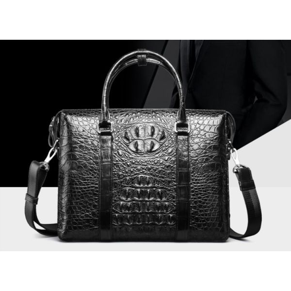 Factory wholesale sales promotion crocodile leather handbag shoulder slung briefcase men's business bag