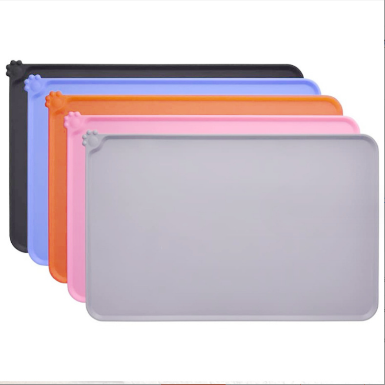 Modern Style Waterproof Non Slip Silicone Dog Pet Feeding Mat for Custom Requirements