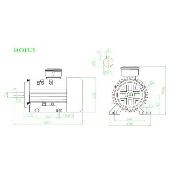 Brushless Servo DC Motor 24V 48V 1kw 2kw 3kw Guided Vehicle/AGV/medical treatment/Gate/automaition