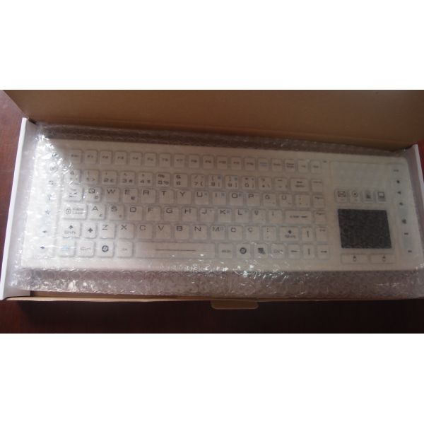 Multi Media NEMA4 Washable Medical Keyboard Wireless With Built In Touchpad