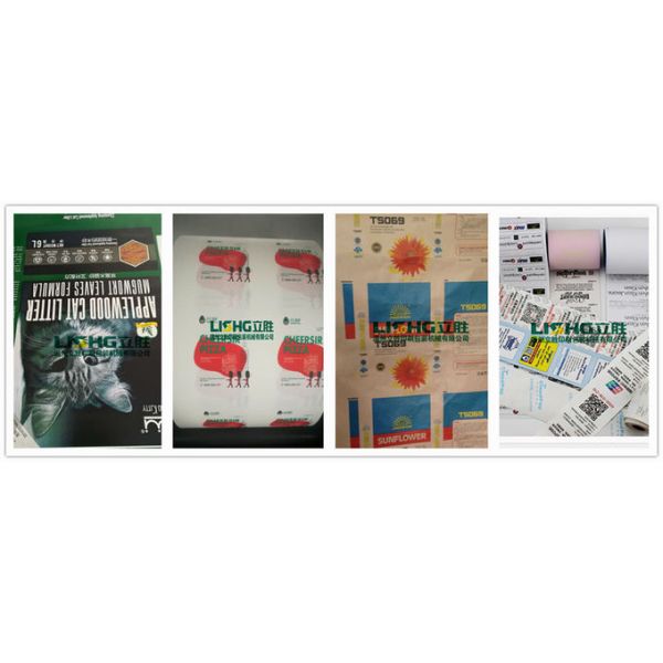 Lisheng 4 Colors Double Face Flexo Printing Machine Roll to Roll Print