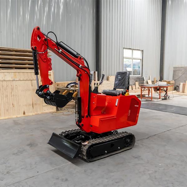 Red Micro 1 Ton Mini Excavator 13.5hp For Farm Hydraulic Transmission
