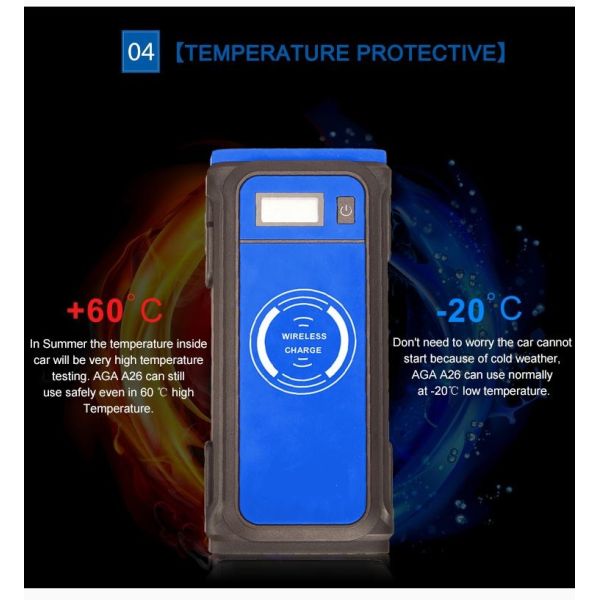 3.7V / 59,2Wh Mini démarreur automatique de saut 500 Ampère démarreur de saut de poche