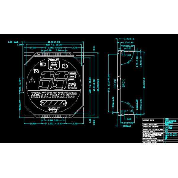 7 сегментов ЖК-дисплей Инструментация ЖК-модуль FSTN ЖК-дисплей