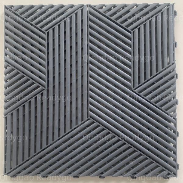 Factory Rigid Colorful Interlocking PP cubic garage floor tiles plastic Garage Flooring