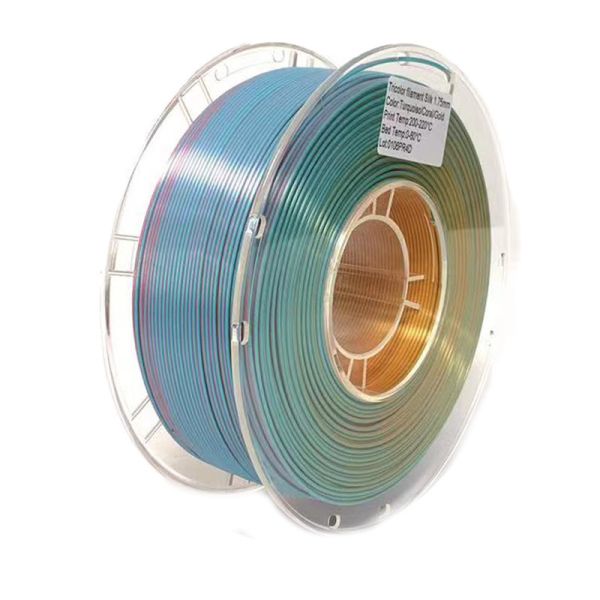 PINRUI Triple Color PLA Filament de soie 1,75 mm 1 kg Spool Triple Color PLA Filament de soie Adapté à la plupart des imprimantes FDM