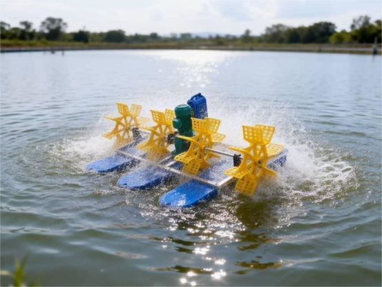Paddle Wheel Aerator PONTOON FLOATER Size 165cm / 175cm For Shrimp Pond