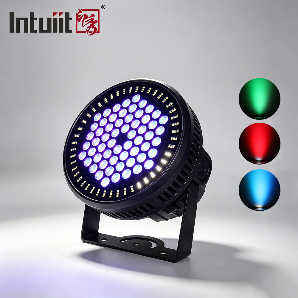 60*12W RGBW 4in1 IP65 Outdoor LED PAR Can Uplighting Set DMX512 Stage Wash Light for Wedding Event Building Facade