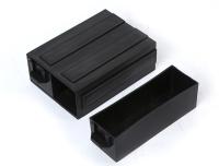 Anti boîte composante en plastique noire de tiroir d'ESD IC de charge statique