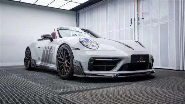 For Porsche 992s Carbon Fiber Body Kit 992s AE Style Dry Carbon Fiber Front Lip Diffuser Spoiler Side Skirt