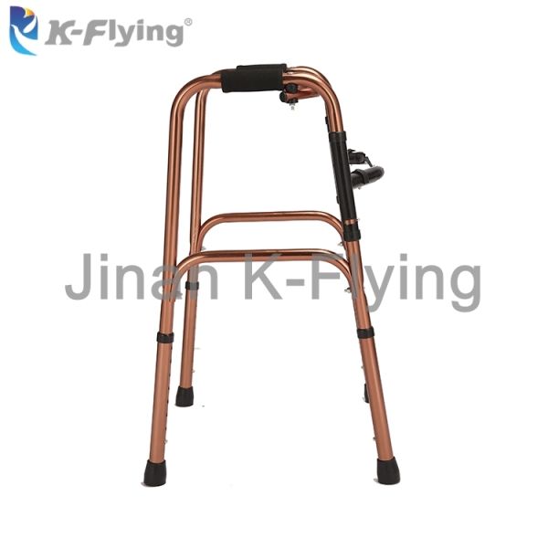 Bronze Frame Folding Rollator Walker Stand Up For Elderly Adult