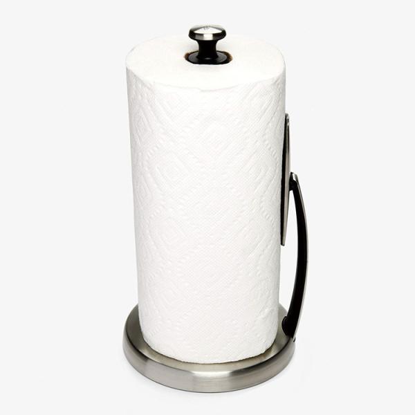 Stand Up Toilet Paper Holder Easy Toilet Roll Cabinet Siliver Polish Color