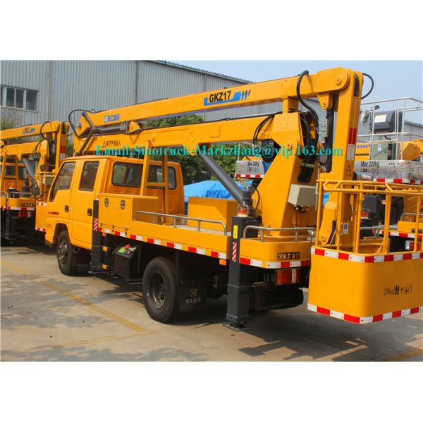 XCMG 14/17/20m Elevating Platform Truck / Man Lift Boom Truck 3 People Seating :