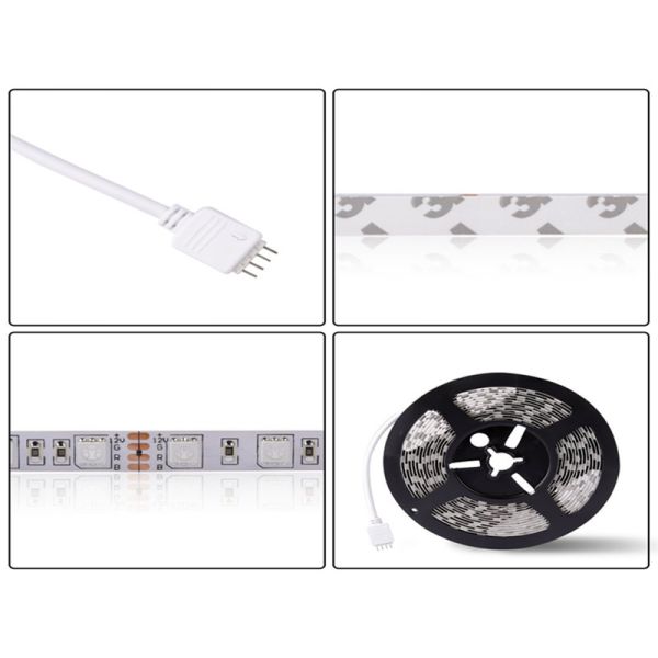 PCB RGB Led Flex Strip Rope Light , Led Adhesive Tape Light Low Voltage Copper