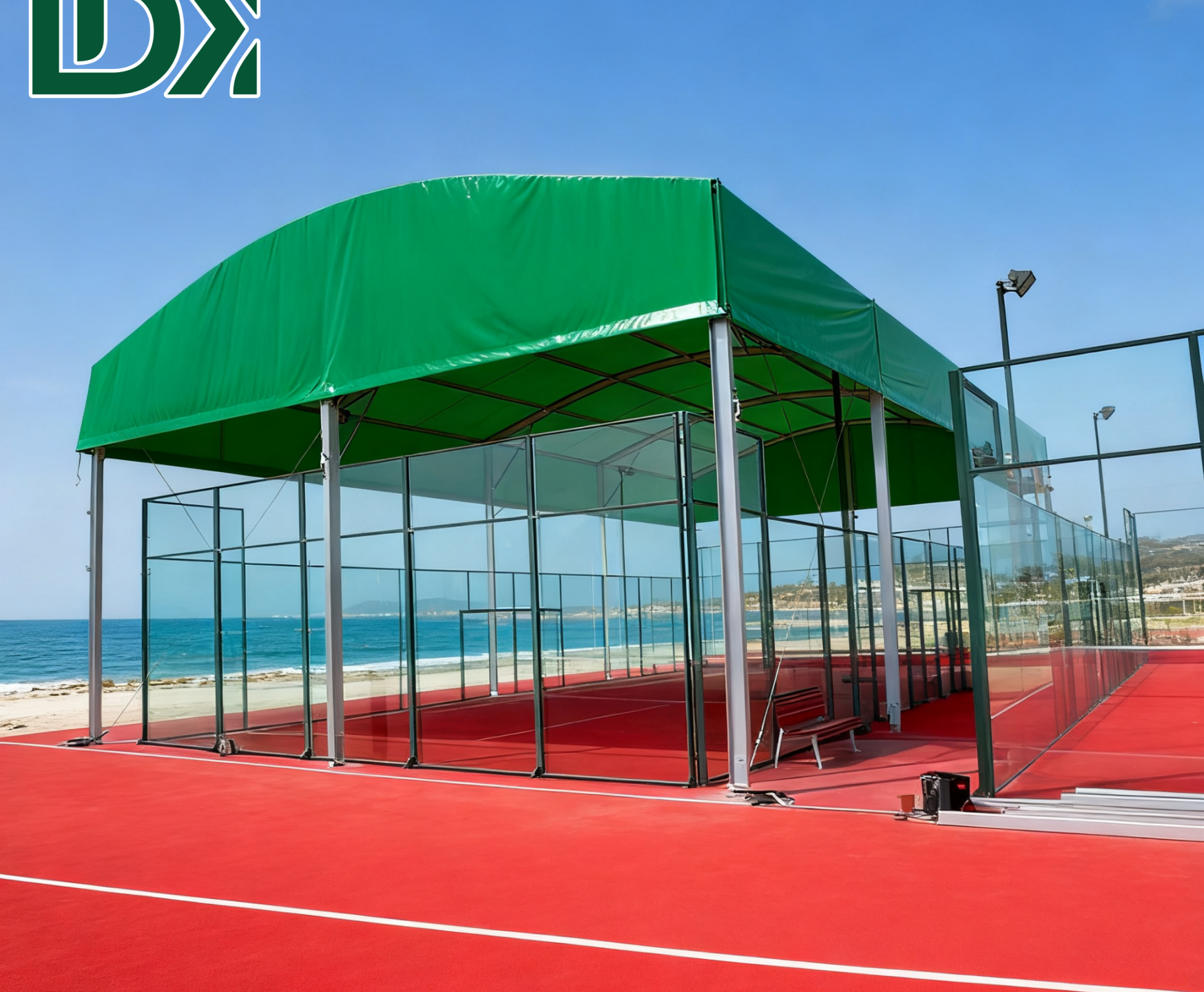 Custom Environmentally Friendly Padel Court Awning CE EN Certified Wind Resistant