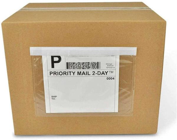 Dustproof Mailing Label Pouch Tear Resistant Packing Slip Envelope Transparent