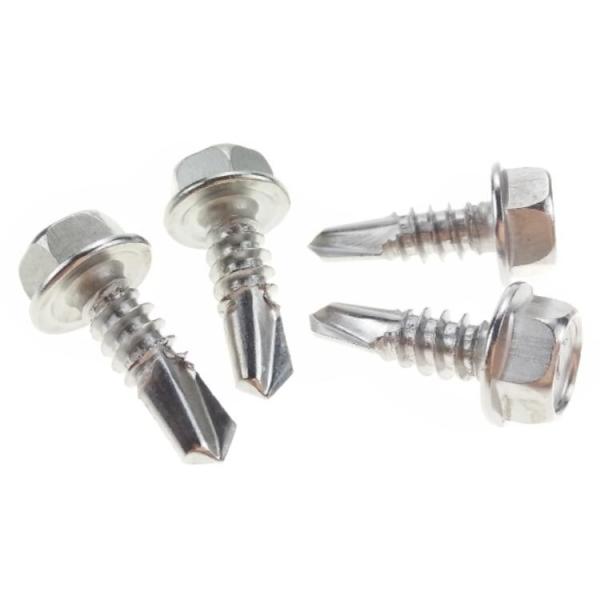 Metal Sheet Hex Washer Head , Self Drilling Screw Hex Washer Head Mini Size