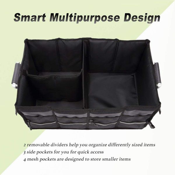 Water Resistant Car Trunk Organizer, Heavy Duty Collapsible Car Storage Box