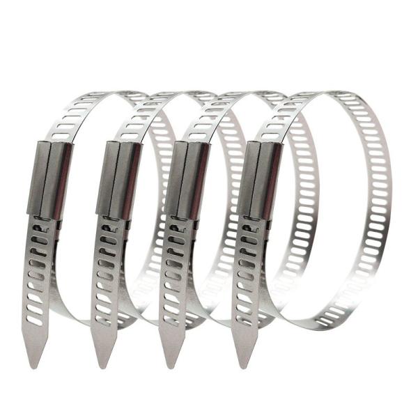 7mm x 200mm Stainless Steel Self-locking Ladder Shape Cable Wire Zip Ties