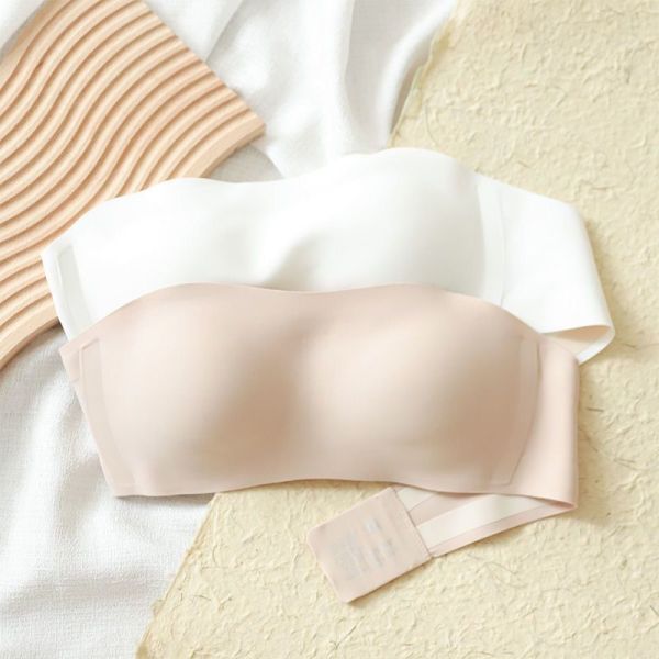 Women Anti-Slip Strapless Bra Invisible Comfortable Ladies Push up Strapless Bra for Women and Wedding Dress
