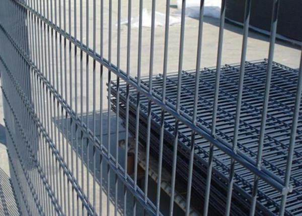 Galvanized / PVC Coated Steel Wire Fencing , Double Wire Mesh Fence For Garden