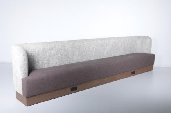 American style solid wood simple living room straight row booth