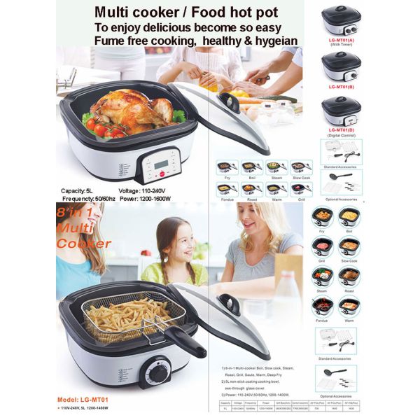 Powerful 8 In 1 Multifunction Cooker Kitchen Appliances Automatic Hign Safety