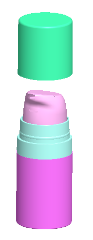Plastic Cosmetic Airless Bottles Shatterproof 5ml 10ml 15ml 0.15cc
