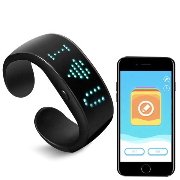 Display Message Remote Control LED Bracelet Bluetooth Editable