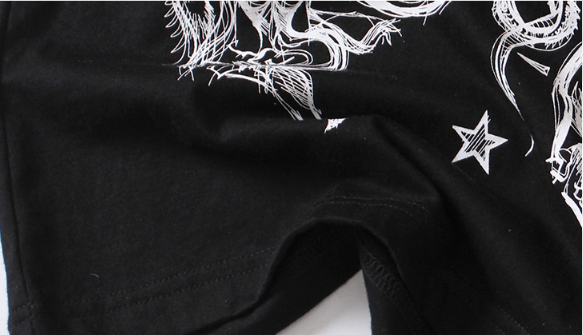 Fashional street hip hop style with skull printed wholesale men's oversize cotton t shirt