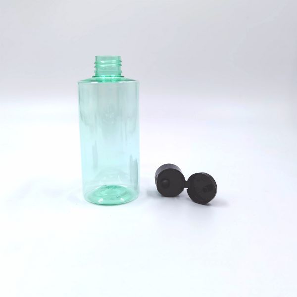 A composição 0.5OZ plástica amigável de Eco engarrafa o recipiente transparente do champô