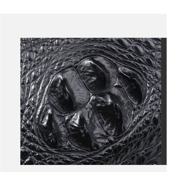 Exotic Genuine Crocodile Skin Silver Chain Lady Purse Real True Alligator Leather Women Purse Female Single Shoulder Bag