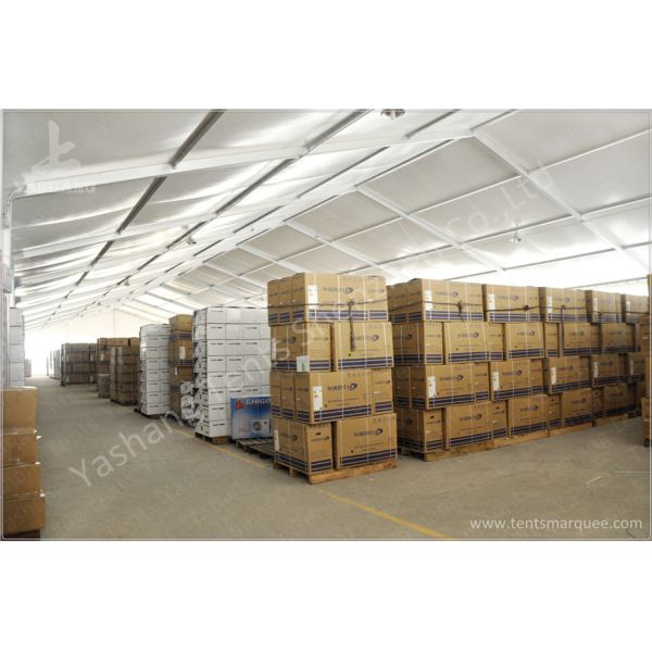 PVC Fabric Roof Outside Industrial Storage Tents Customized ISO CE Certification