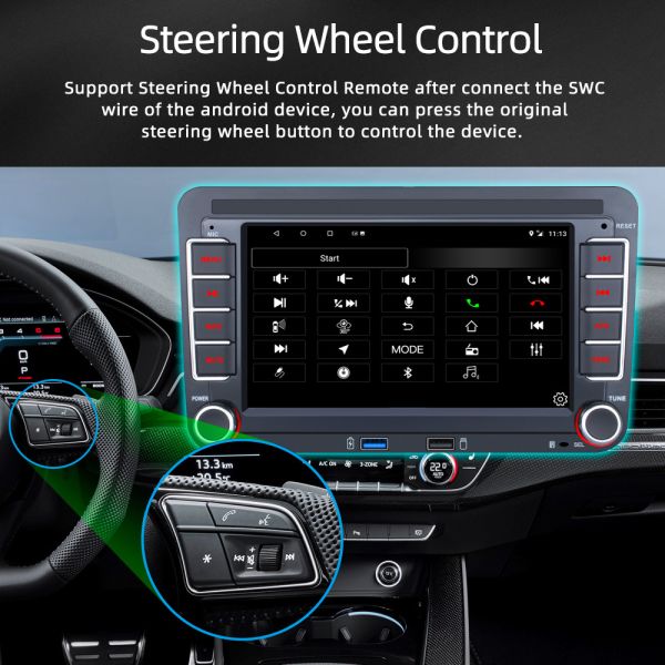 Touch Screen 7'' VW Android Car Stereo 2 Din For VW Skoda Octavia Golf Passat B6 Polo