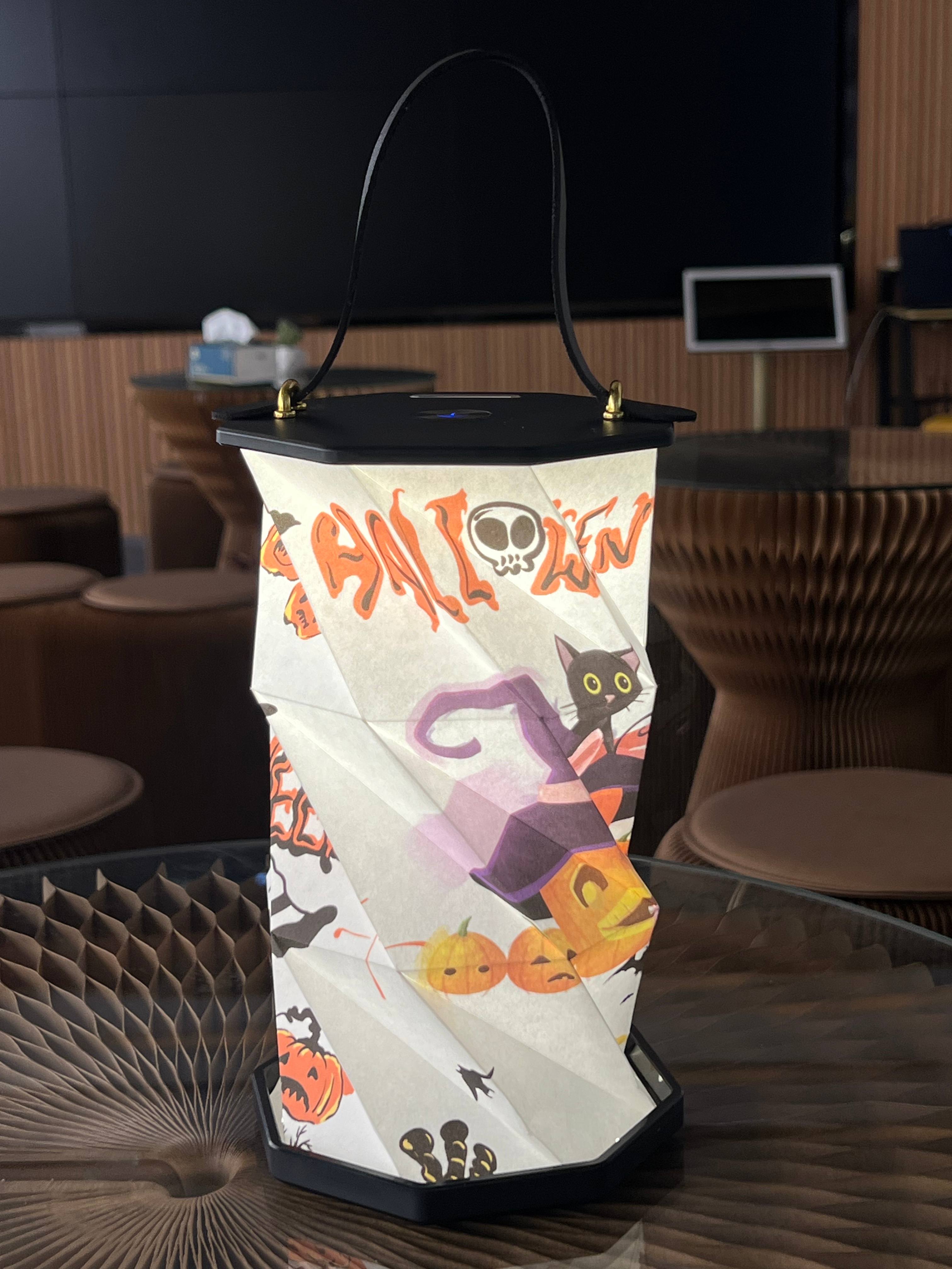 Designer Bedside Folded Paper Lamp Lantern Souvenir Lighting Halloween Gift