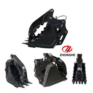 Mechanical Excavator Hydraulic Thumb , Graptor Bucket For PC200 320 ZX200