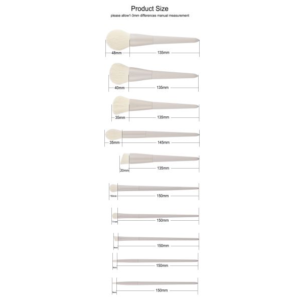 Grey Custom Logo Luxury Makeup Brush , Imitation Goats Hair Eye Powder Brush