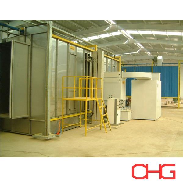 Stainless Steel Automatic Spray Booth Powder Coating Electrostatic Paint Booth Customizable