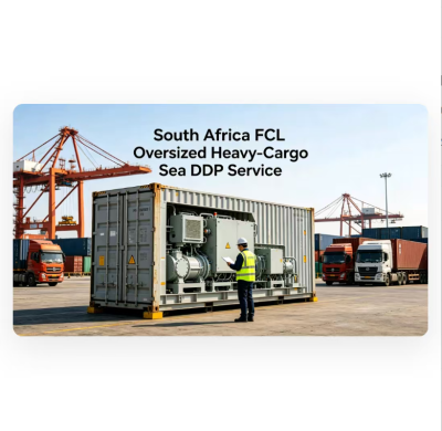 FCL Oversized Industrial Heavy Cargo DDP Truck Delivery To South Africa