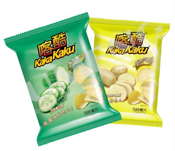 China plastic container packaging for fries frozen apple chips packaging