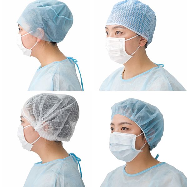Hospital Surgical Non Woven Disposable Bouffant Cap
