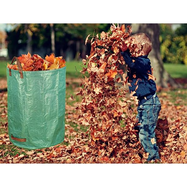 72 Gallons Garden Bag - Reuseable Heavy Duty Gardening Bags, Lawn Pool Garden Leaf Waste Bag