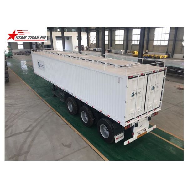 High - Tensile Steel Flatbed Container Trailer With Water Proof Design